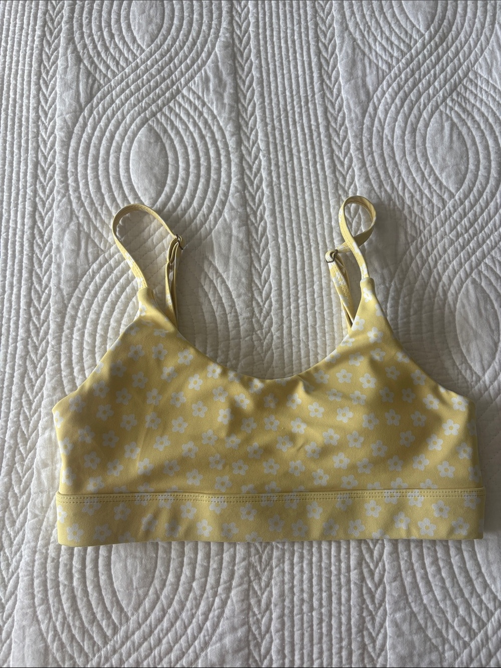 Yellow Floral sports bra Top